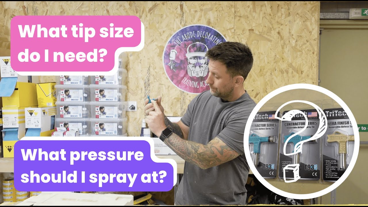 Airless paint sprayer tips and spraying pressures explained